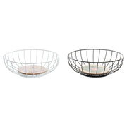 Obstschale DKD Home Decor Metall MDF (28 x 28 x 11 cm) (2 Stück)