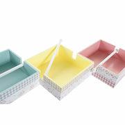 Serviettenring DKD Home Decor Vichy Sweet Metall MDF (22 x 18 x 6 cm) (3 Stück)