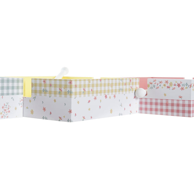 Serviettenring DKD Home Decor Vichy Sweet Metall MDF (22 x 18 x 6 cm) (3 Stück)