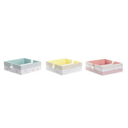 Serviettenring DKD Home Decor Vichy Sweet Metall MDF (22 x 18 x 6 cm) (3 Stück)