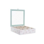 Teebox DKD Home Decor Kristall Metall MDF (24 x 24 x 7 cm) (3 Stück)