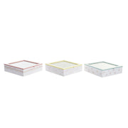 Teebox DKD Home Decor Kristall Metall MDF (24 x 24 x 7 cm) (3 Stück)