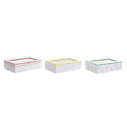 Teebox DKD Home Decor Kristall MDF (23 x 15 x 7 cm) (3 Stück)