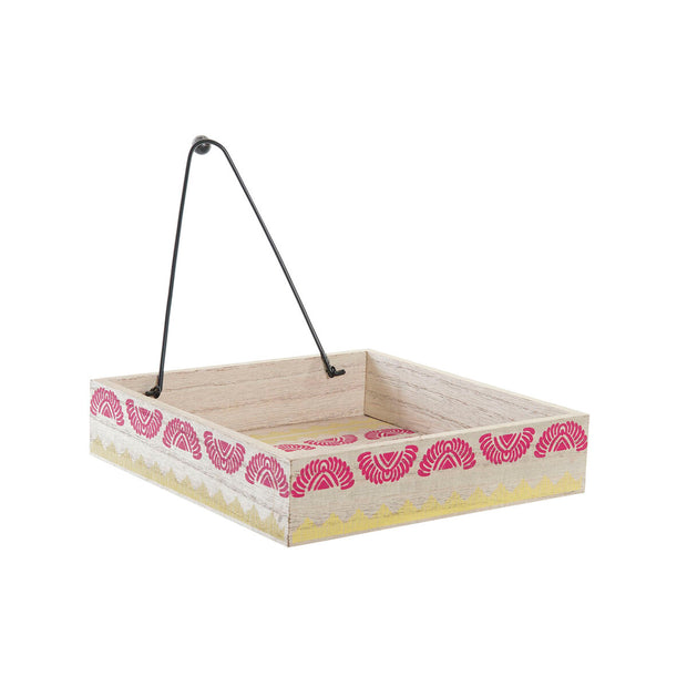 Serviettenring DKD Home Decor Africa Metall MDF (18 x 18 x 4 cm) (2 Stück)