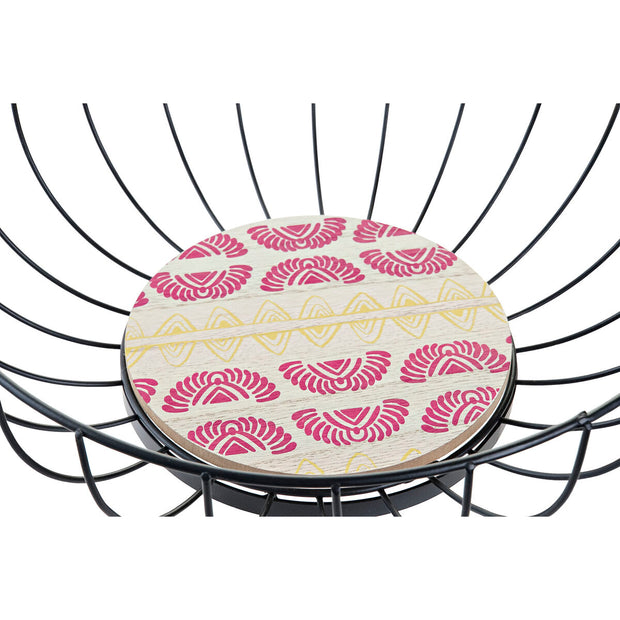 Obstschale DKD Home Decor Metall MDF (28 x 28 x 11 cm) (2 Stück)