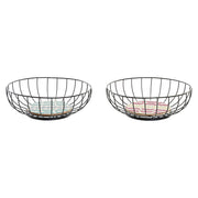 Obstschale DKD Home Decor Metall MDF (28 x 28 x 11 cm) (2 Stück)