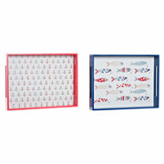 Tablett für Snacks DKD Home Decor MDF (2 Stück) (40 x 30 x 5 cm)