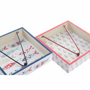 Serviettenring DKD Home Decor Fishes Metall MDF (18 x 18 x 4 cm) (2 Stück)