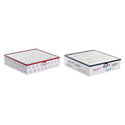 Teebox DKD Home Decor Kristall Metall MDF (24 x 24 x 6,5 cm) (2 Stück)