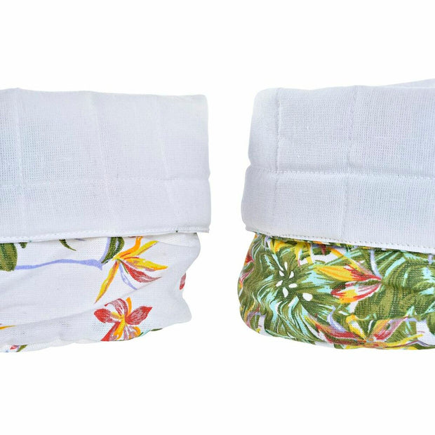 Serviettenring DKD Home Decor Tropical Baumwolle (16 x 16 x 10 cm) (2 Stück)