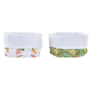 Serviettenring DKD Home Decor Tropical Baumwolle (16 x 16 x 10 cm) (2 Stück)