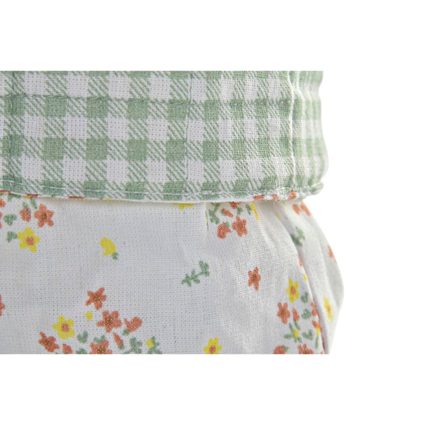 Serviettenring DKD Home Decor Blomster Baumwolle (16 x 16 x 11 cm) (3 Stück)
