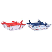 Serviettenring DKD Home Decor Marineblau Baumwolle (16 x 16 x 10 cm) (2 Stück)