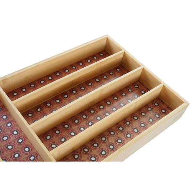 Besteckkasten DKD Home Decor Kolonial Bambus Afrikaner (25,5 x 35,5 x 5 cm) (2 Stück)