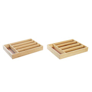 Besteckkasten DKD Home Decor Kolonial Bambus Afrikaner (25,5 x 35,5 x 5 cm) (2 Stück)