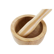 Mörser DKD Home Decor Bambus (12,5 x 12,5 x 6,3 cm)