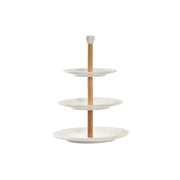 Obstschale DKD Home Decor Porzellan Bambus (25,5 x 25,5 x 32,5 cm)