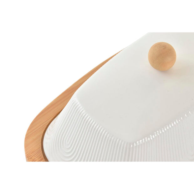 Butterschale DKD Home Decor Porzellan Bambus (20,8 x 14,8 x 8,8 cm)