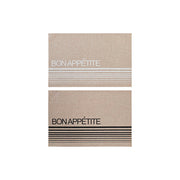 Untersetzer DKD Home Decor Schwarz Leinen Weiß (45 x 30 x 0,5 cm) (2 Stück)