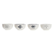 Schüssel DKD Home Decor Porzellan Grau Blau 4 Stück (13 x 13 x 6,4 cm)