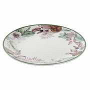 Flad plade DKD Home Decor Blomster Porzellan (19 x 19 x 2 cm)