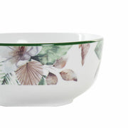 Schüssel DKD Home Decor Porzellan Tropical (13,5 x 13,5 x 6,5 cm)