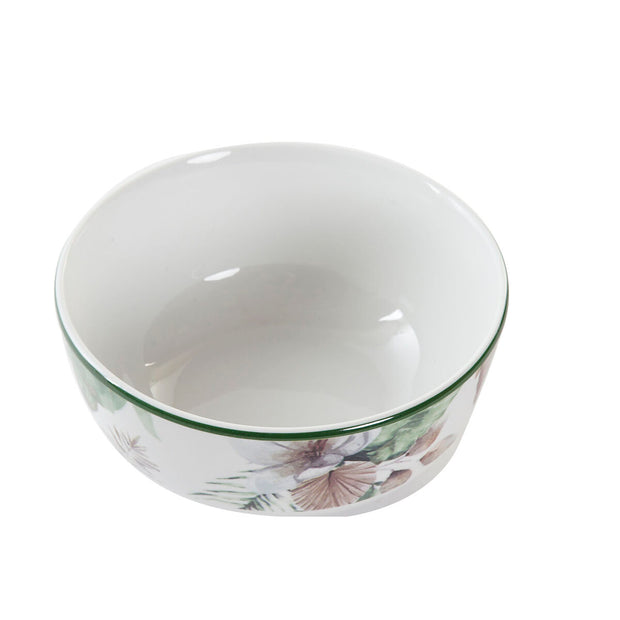 Schüssel DKD Home Decor Porzellan Tropical (13,5 x 13,5 x 6,5 cm)