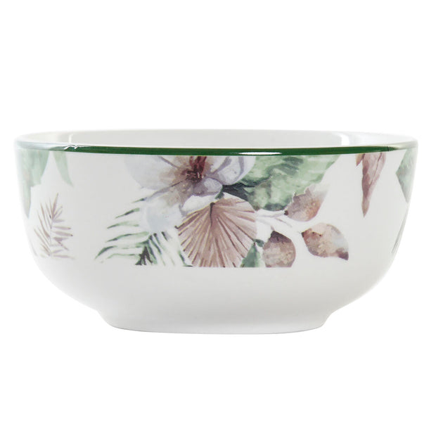 Schüssel DKD Home Decor Porzellan Tropical (13,5 x 13,5 x 6,5 cm)