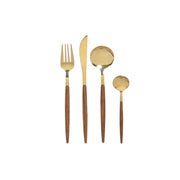 Besteck DKD Home Decor natürlich Golden Edelstahl (3 x 2,4 x 21 cm) (16 pcs)