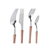 Besteck DKD Home Decor natürlich Silberfarben Edelstahl (2,6 x 1 x 23 cm) (16 pcs)