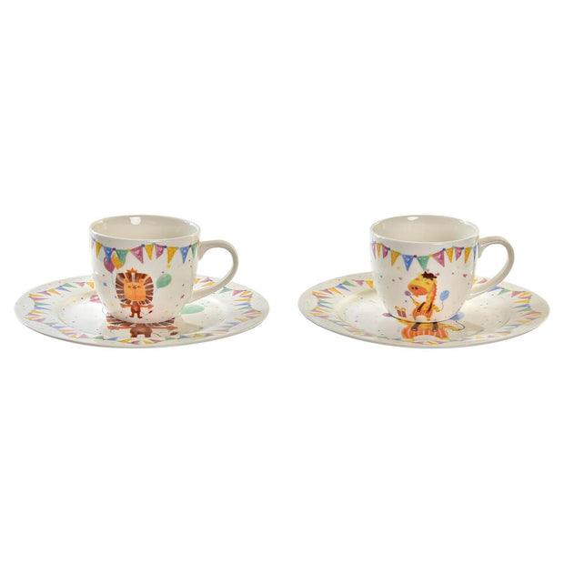 Children’s Dinner Set DKD Home Decor Porcelain (2 Units)