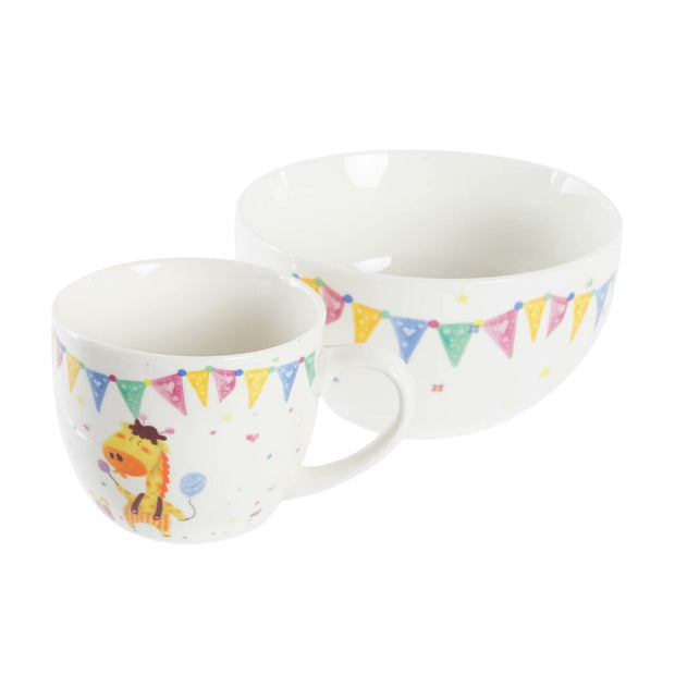 Children’s Dinner Set DKD Home Decor Porcelain (2 Units)