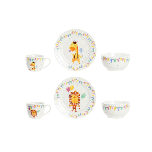 Children’s Dinner Set DKD Home Decor Porcelain (2 Units)