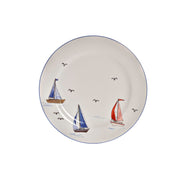 Flad plade DKD Home Decor Yachten Porzellan (27 x 27 x 2 cm)
