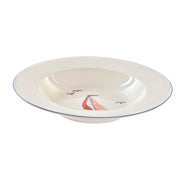 Suppenteller DKD Home Decor Yachten Porzellan (21,5 x 21,5 x 3,5 cm) (2 Stück)