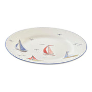 Flad plade DKD Home Decor Yachten Porzellan (19 x 19 x 2 cm)