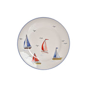Flad plade DKD Home Decor Yachten Porzellan (19 x 19 x 2 cm)