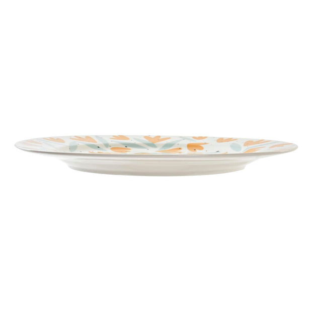 Flad plade DKD Home Decor Porzellan Weiß Bunt (27 x 27 x 2 cm) (4 Stück)