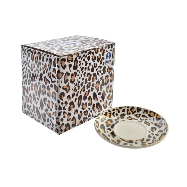 Teekanne DKD Home Decor Leopard Kristall Porzellan (250 ml) (2 Stück)