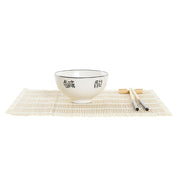 Sushi-Set DKD Home Decor Weiß Bambus Steingut (14,5 x 14,5 x 31 cm)