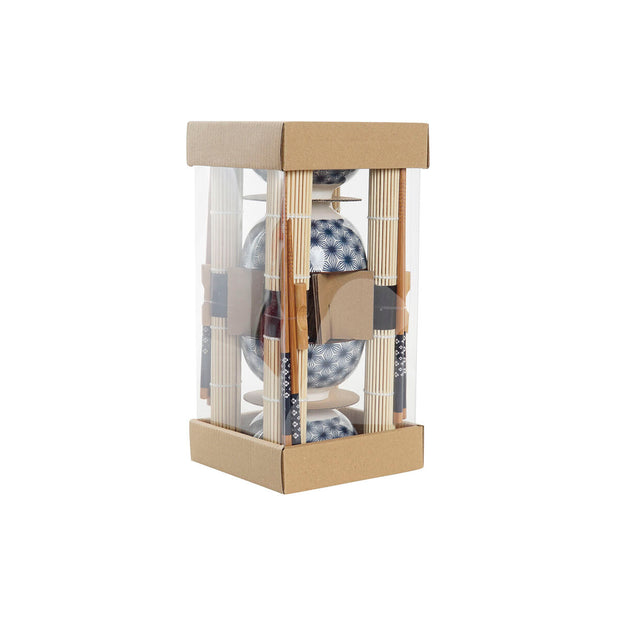 Sushi-Set DKD Home Decor Blau Bambus Steingut (14,5 x 14,5 x 31 cm)