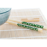 Sushi-Set DKD Home Decor grün Bambus Steingut (14,5 x 14,5 x 31 cm)