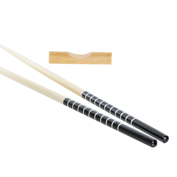 Sushi-Set DKD Home Decor Schwarz Weiß Bambus Steingut (30 x 21 x 3 cm)