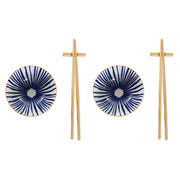 Sushi-Set DKD Home Decor Blau Weiß Bambus Steingut (30 x 21 x 7 cm)