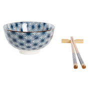 Sushi-Set DKD Home Decor Blau Bambus Steingut (30 x 21 x 7 cm)