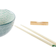 Sushi-Set DKD Home Decor Weiß grün Bambus Steingut (30 x 21 x 7 cm)