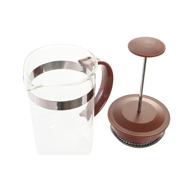 Kolben-Kaffeemaschine DKD Home Decor Braun Durchsichtig Edelstahl Borosilikatglas (16 x 9 x 18,5 cm) (600 ml)