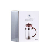 Kolben-Kaffeemaschine DKD Home Decor Braun Durchsichtig Edelstahl Borosilikatglas (16 x 9 x 18,5 cm) (600 ml)