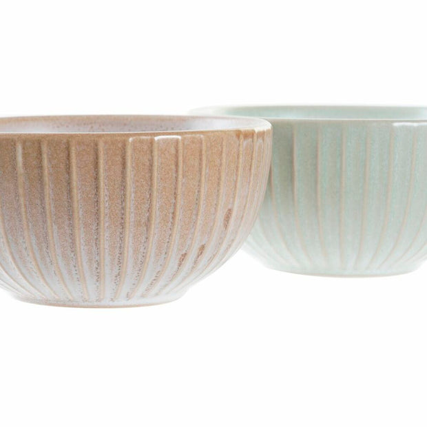 Schüssel DKD Home Decor Steingut (13,4 x 13,4 x 7 cm) (2 Stück)