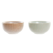 Schüssel DKD Home Decor Steingut (13,4 x 13,4 x 7 cm) (2 Stück)